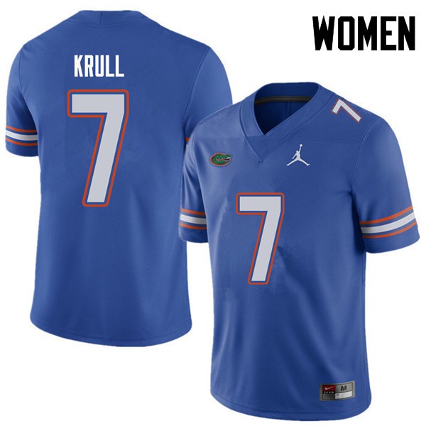 Jordan Brand Women #7 Lucas Krull Florida Gators College Football Jersey Royal